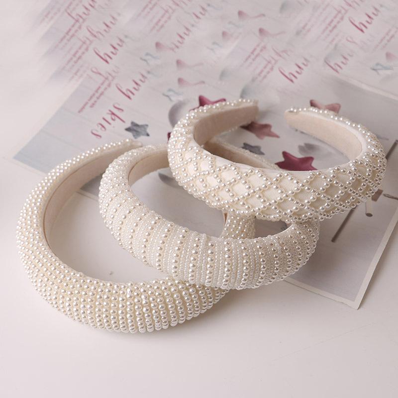 Old Fashioned Glass - Barockes Vintage Perlen-Glas-Strass-Haarband mit Schleife, modisches