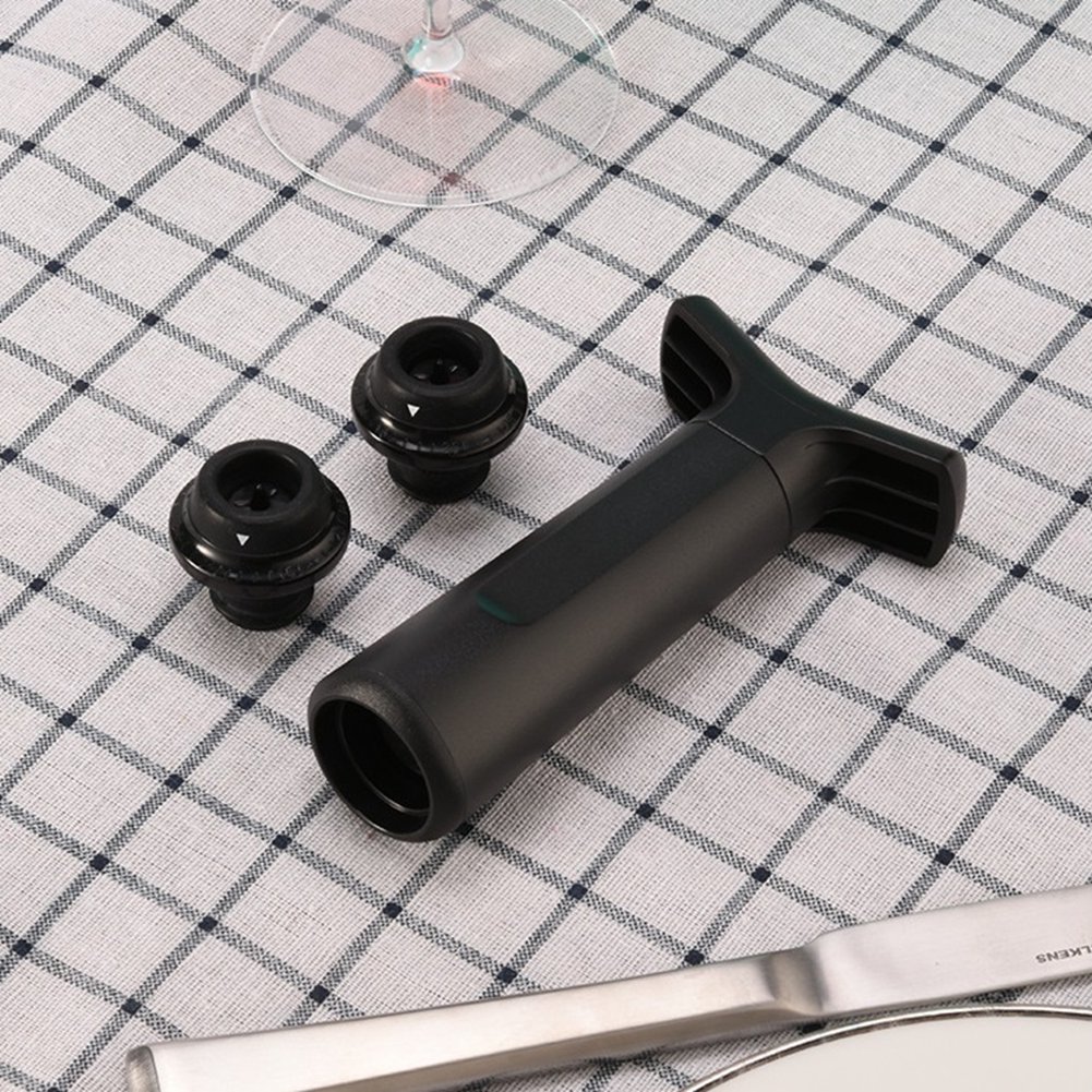 Wine Preservation Pump - Weinkonservierungs-Vakuumpumpe mit Stopfen, Weinverschluss, wiederverwendbarer Flaschenverschluss,