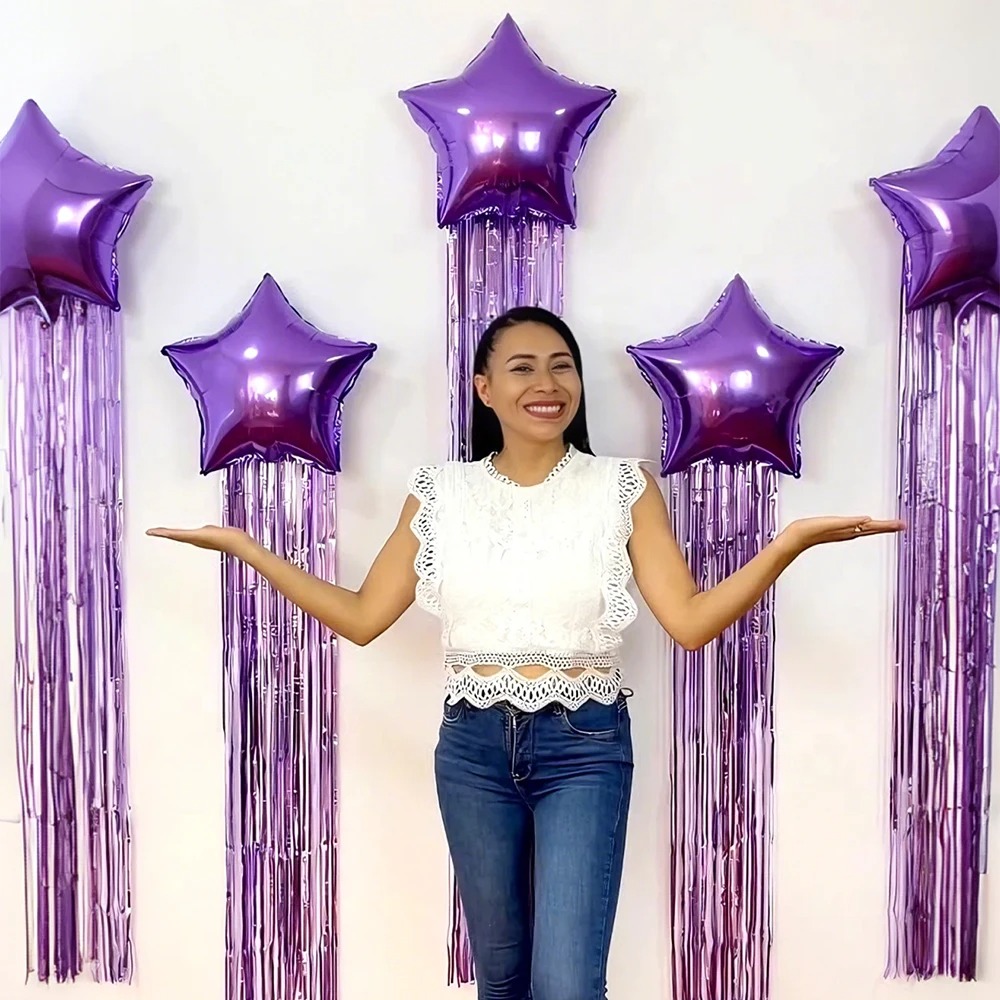 Home Bargains - 6-teiliges 18-Zoll Fünfzackiger Stern Ballon-Set mit