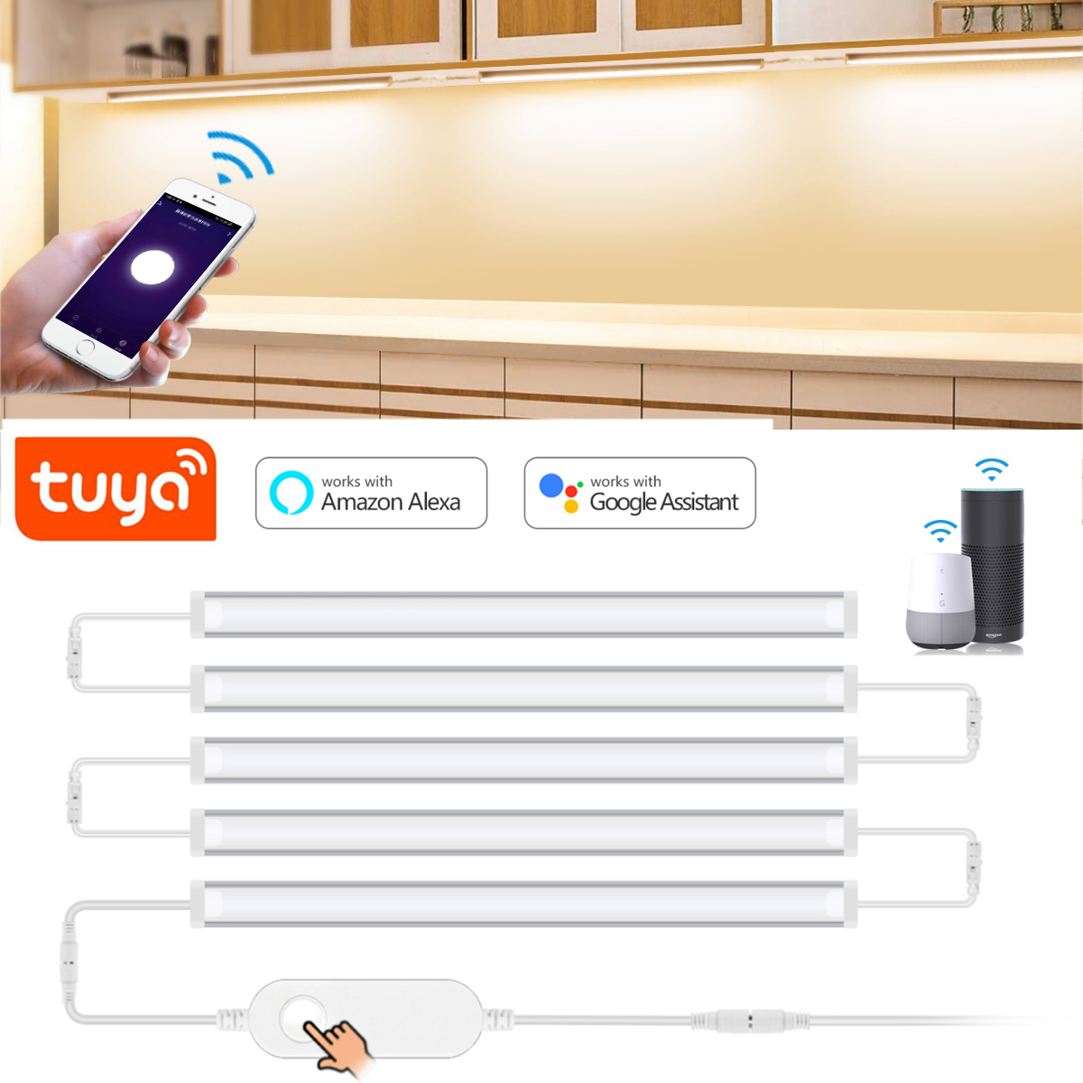 Home Bargains - 1-5 Stück Küche Tuya Smart LED