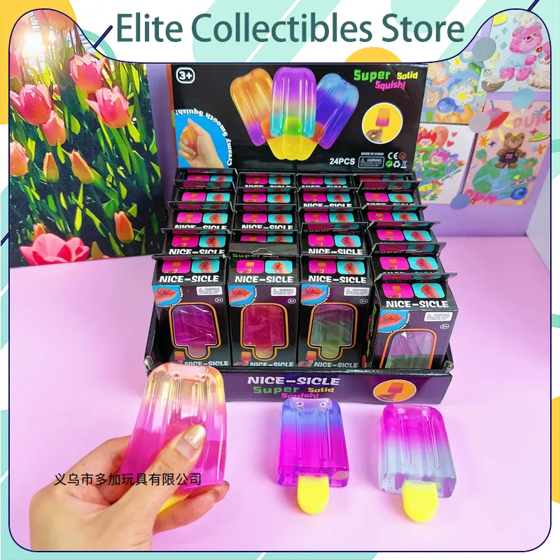 Home Bar Set - Heiß begehrtes Eiscreme-Stäbchen-Squishy-Spielzeug: Weiches TPR-Frucht-Eis am