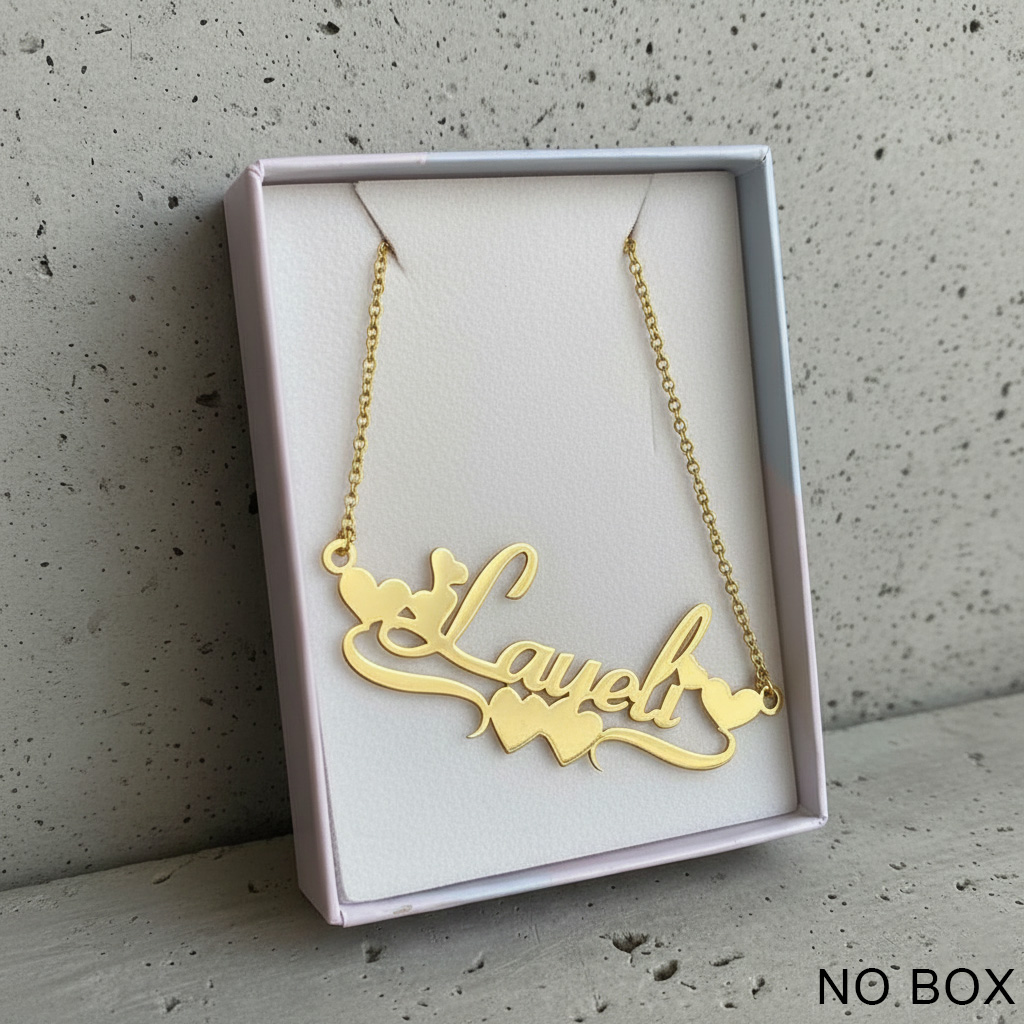 Bar Cart Gold - Edelstahl Handgefertigte Personalisierte Namenskette für Damen