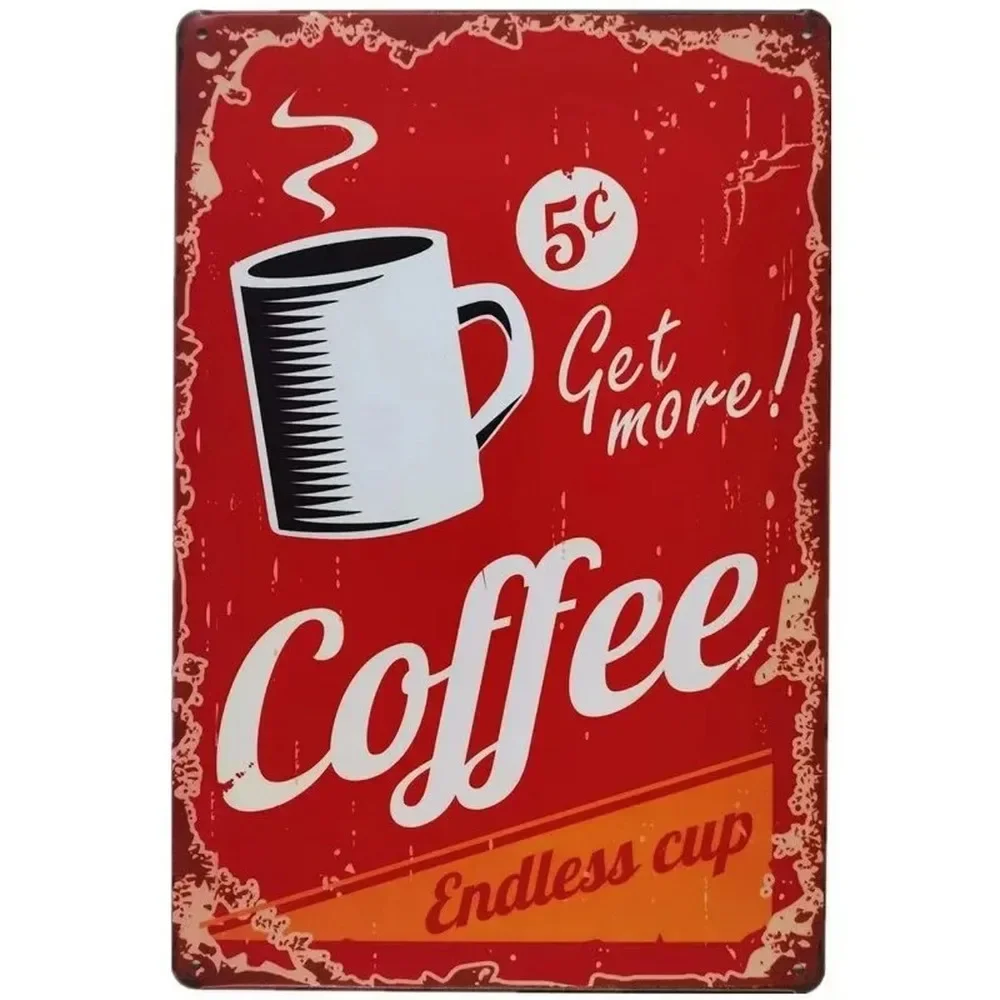 Metallschilder mit Kaffee-Moti – Home Bar Cafe Bewertung und Preis