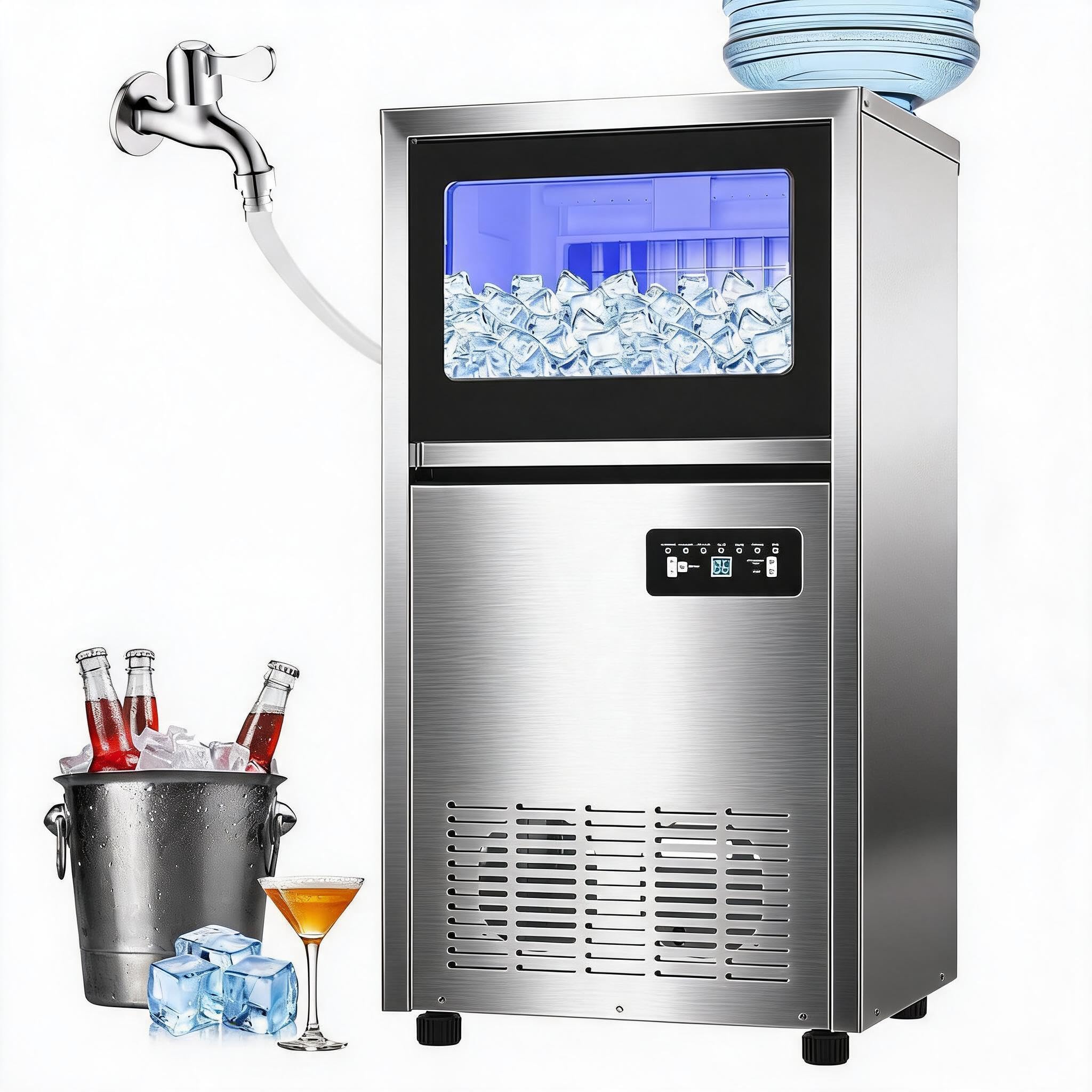 Gewerbliche Eiswürfelmaschine  – Home Bar And Counter Bewertung und Preis