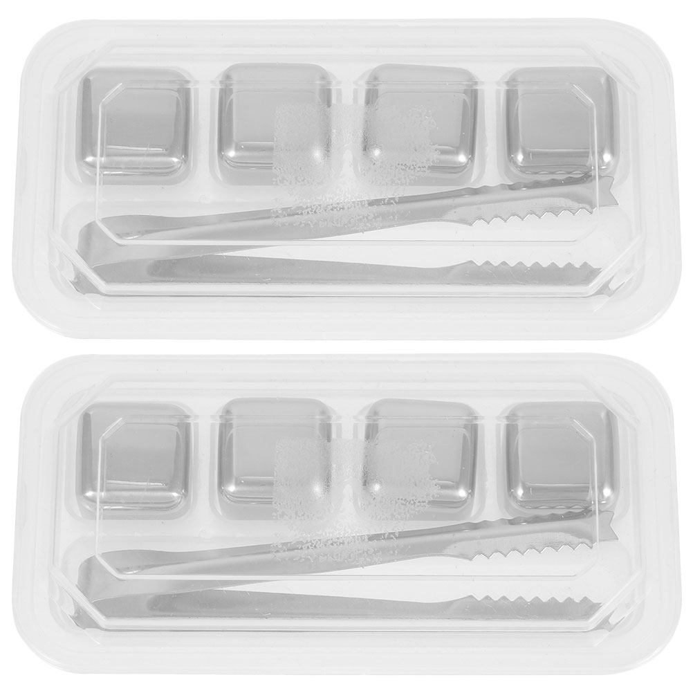 2 Sets Edelstahl-Eiswürfel Wie – Home Bar Set Bewertung und Preis
